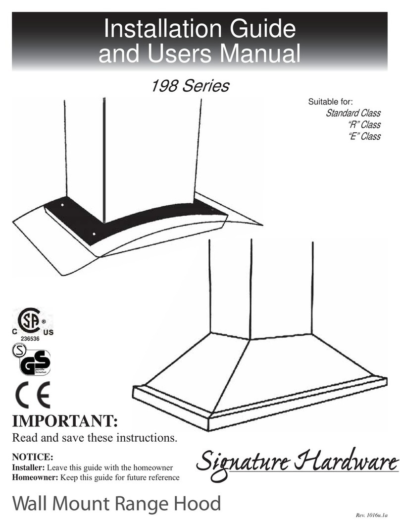 Signature Hardware 198 Series Installation guide and user's manual