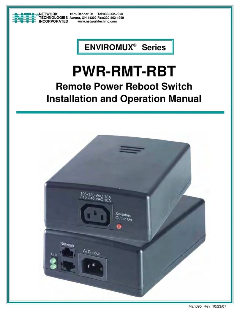 Network Technologies PWR-RMT-RBT User manual