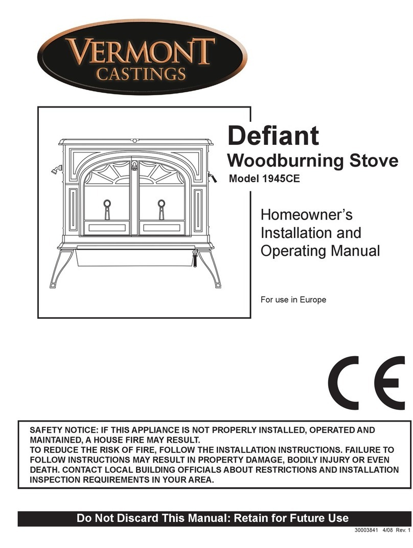 Vermont Castings Defiant 1945CE Mounting instructions Vermont Castings Defiant 1945CE Mounting instructions