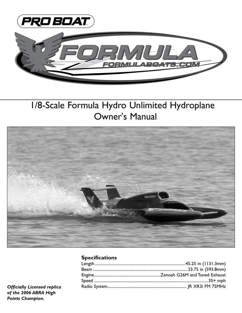 Pro Boat Formula Hydro Unlimited Hydroplane owner's manual