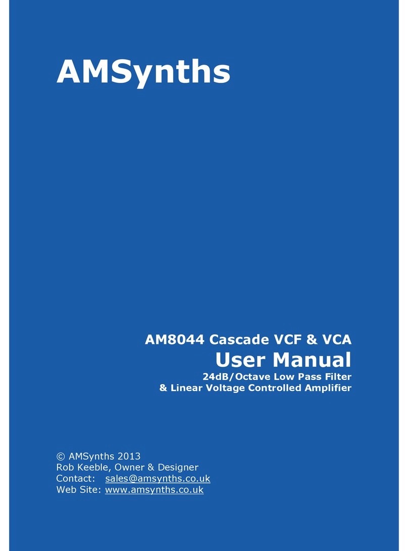 AMSynths AM8044 Cascade VCF User manual