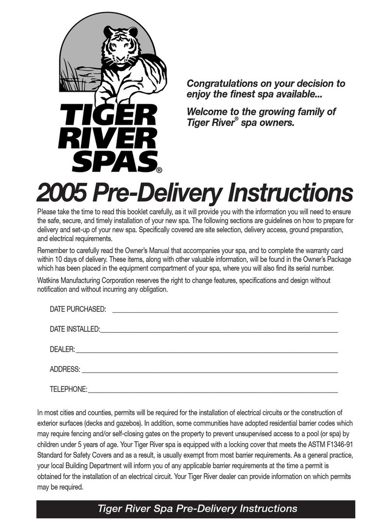 Tiger River Caspian Owner's instructions