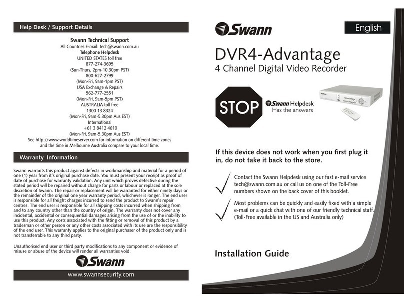 Swann DVR4-Advantage installation guide