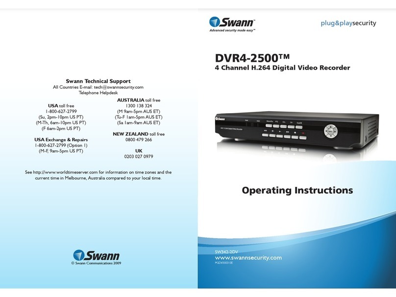 Swann DVR4-2500 User manual Swann DVR4-2500 User manual