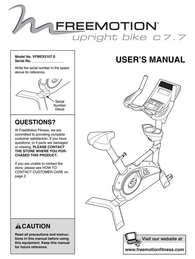 FREE MOTION upright bike c7.7 User manual
