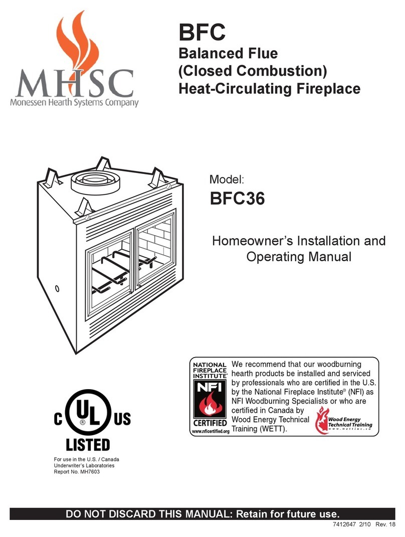 MHSC BFC36 Installation and operating manual