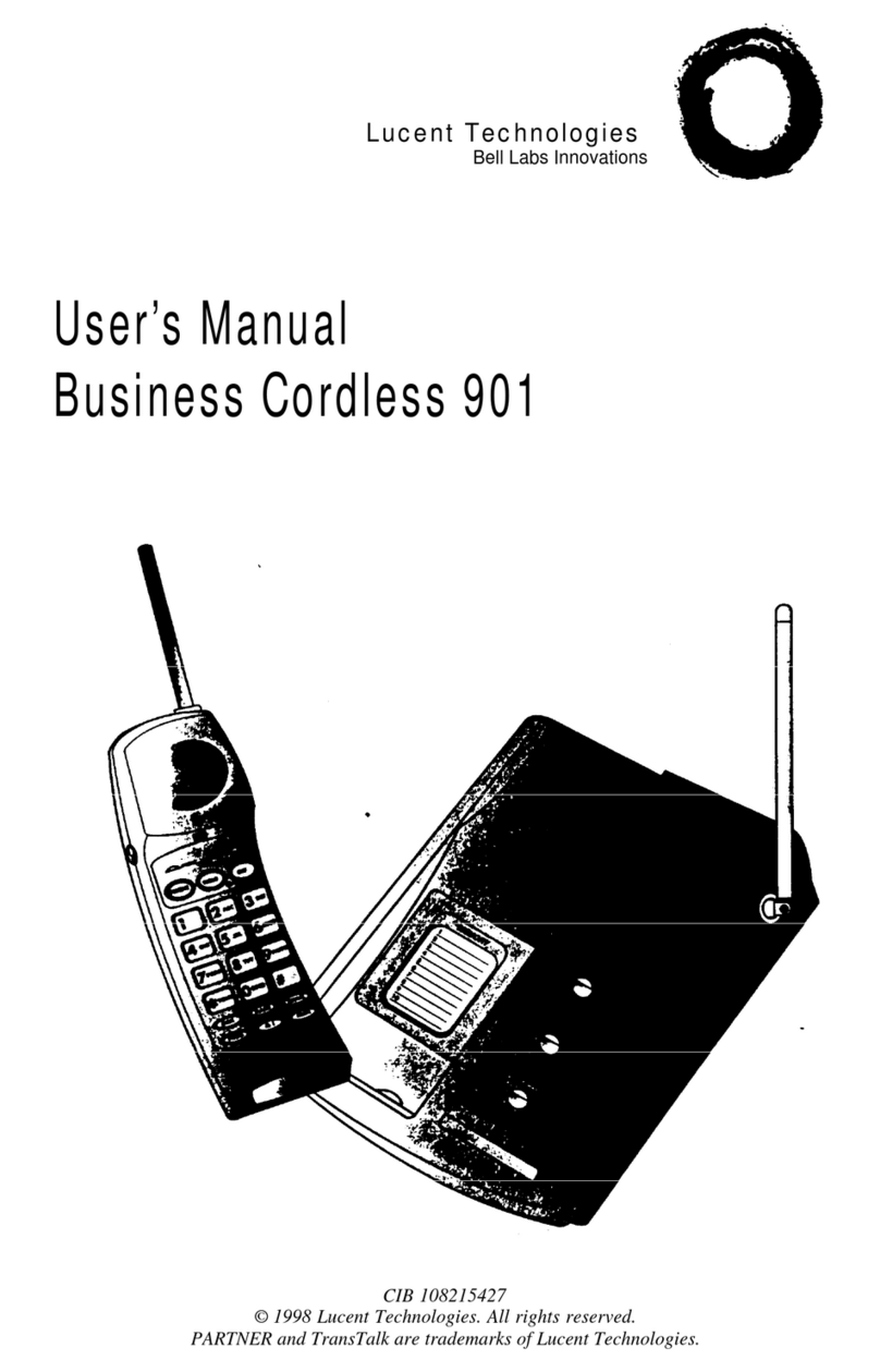 Lucent Technologies Business Cordless 901 user manual