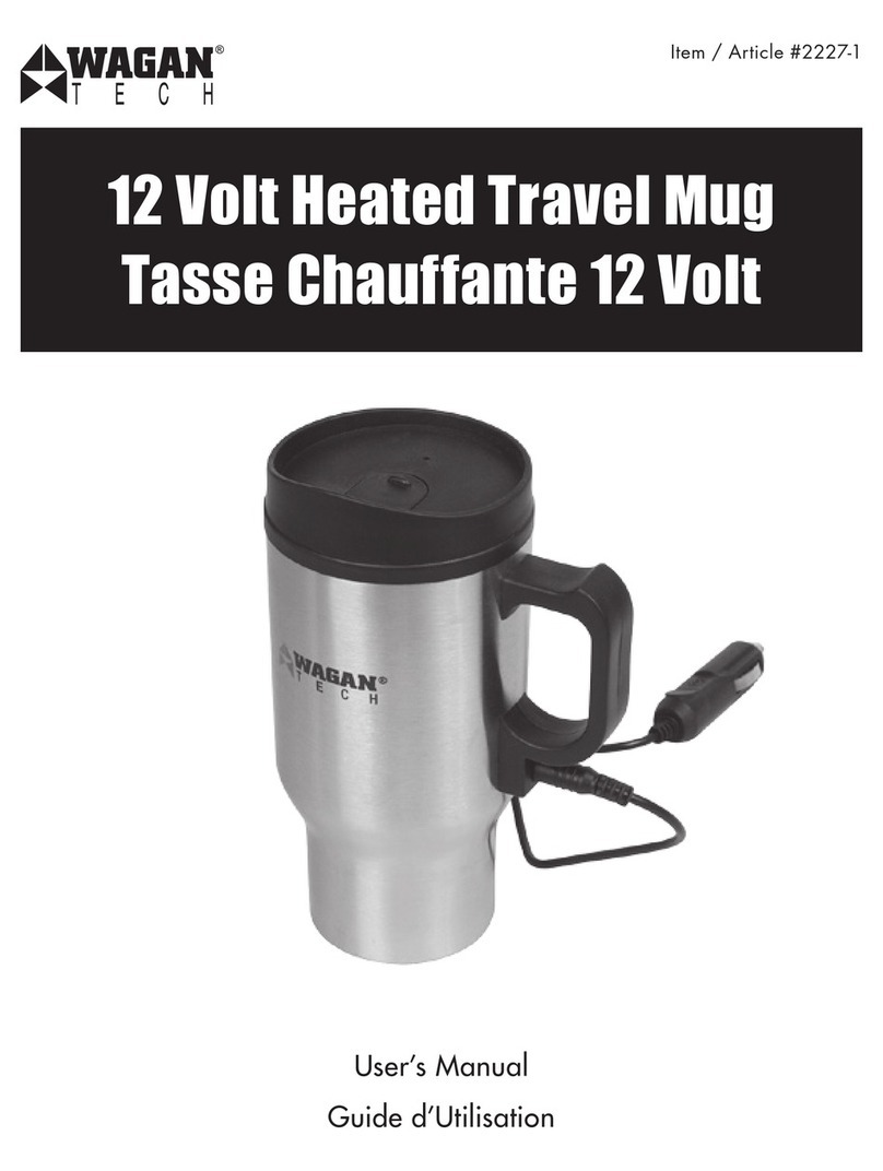Wagan 12 Volt Heated Travel Mug User manual