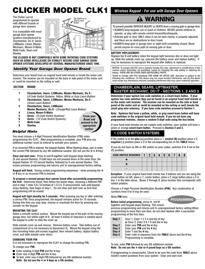 Clicker CLK1 quick start guide
