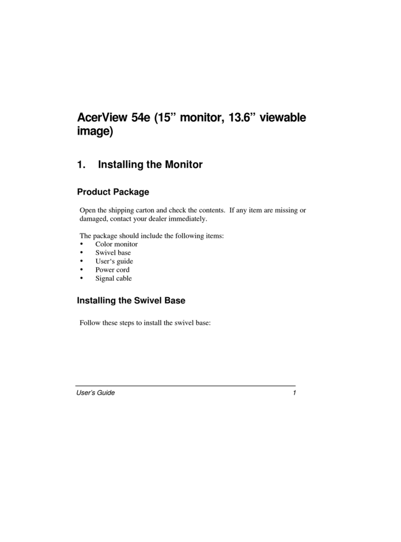 Acer View 54e User manual