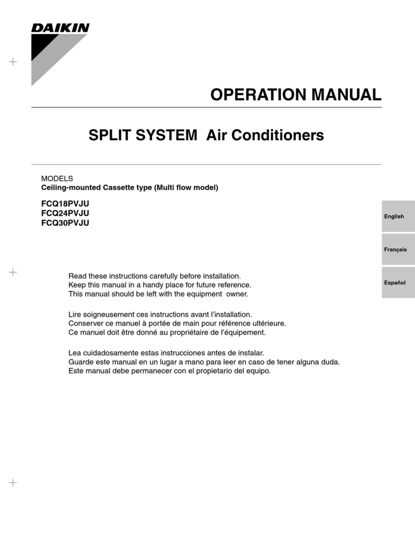 Daikin SkyAir FCQ18PVJU User manual Daikin SkyAir FCQ18PVJU User manual
