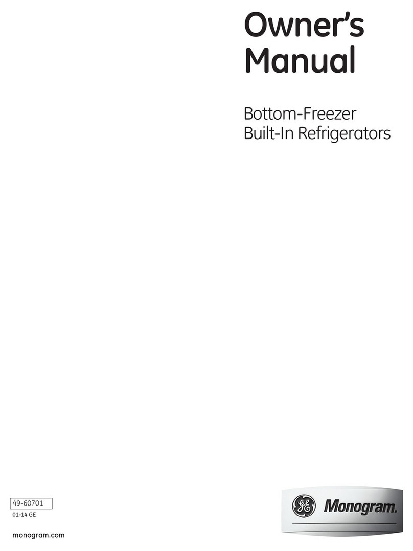 Monogram Bottom-Freezer Built-In User manual
