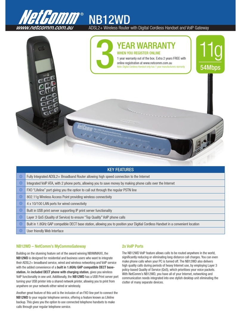 NetComm NB12WD User manual NetComm NB12WD User manual