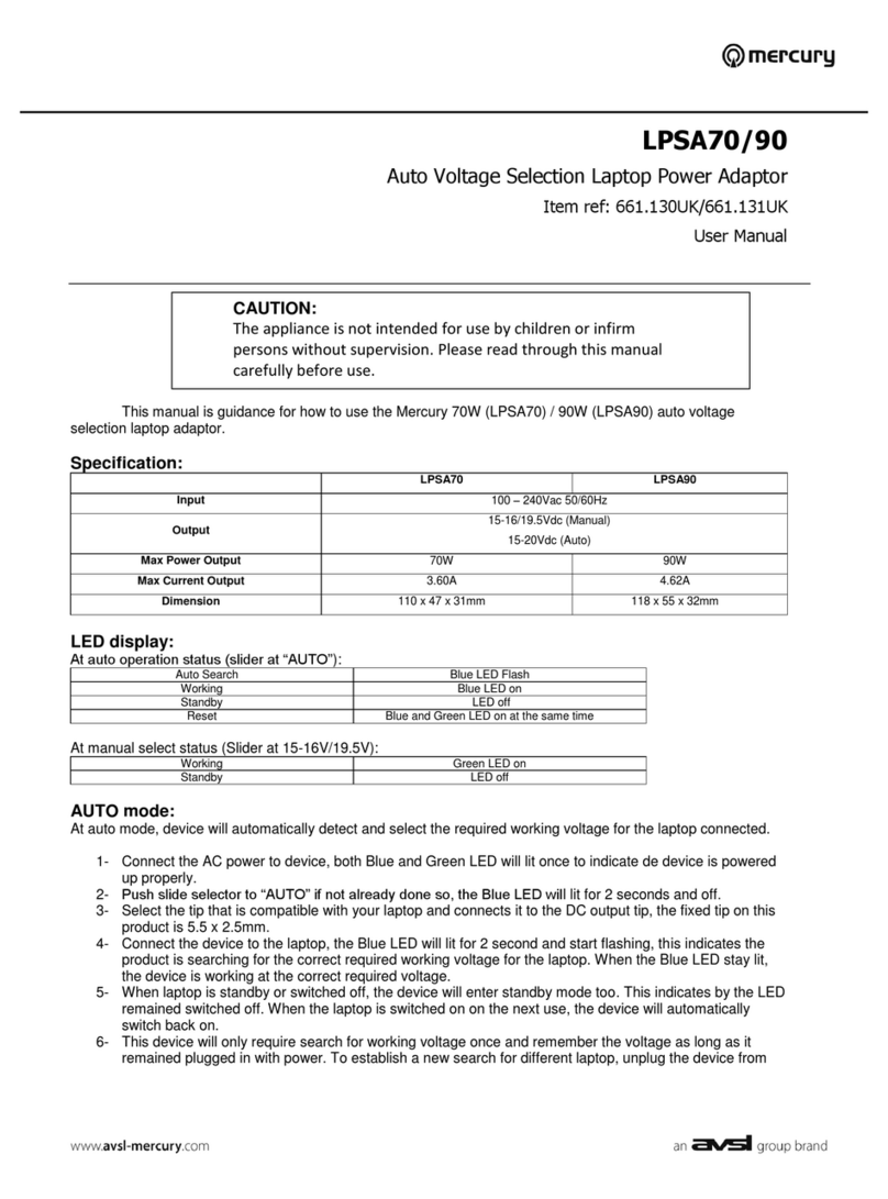 Mercury LPSA70 User manual