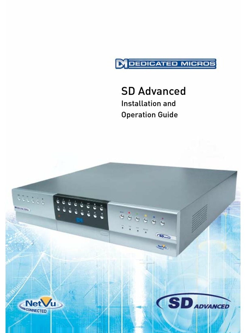 Dedicated Micros SD Advanced Operating instructions