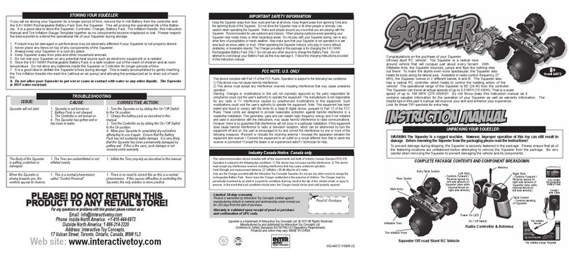 INTERACTIVE TOY CONCEPTS Squeeler instruction manual