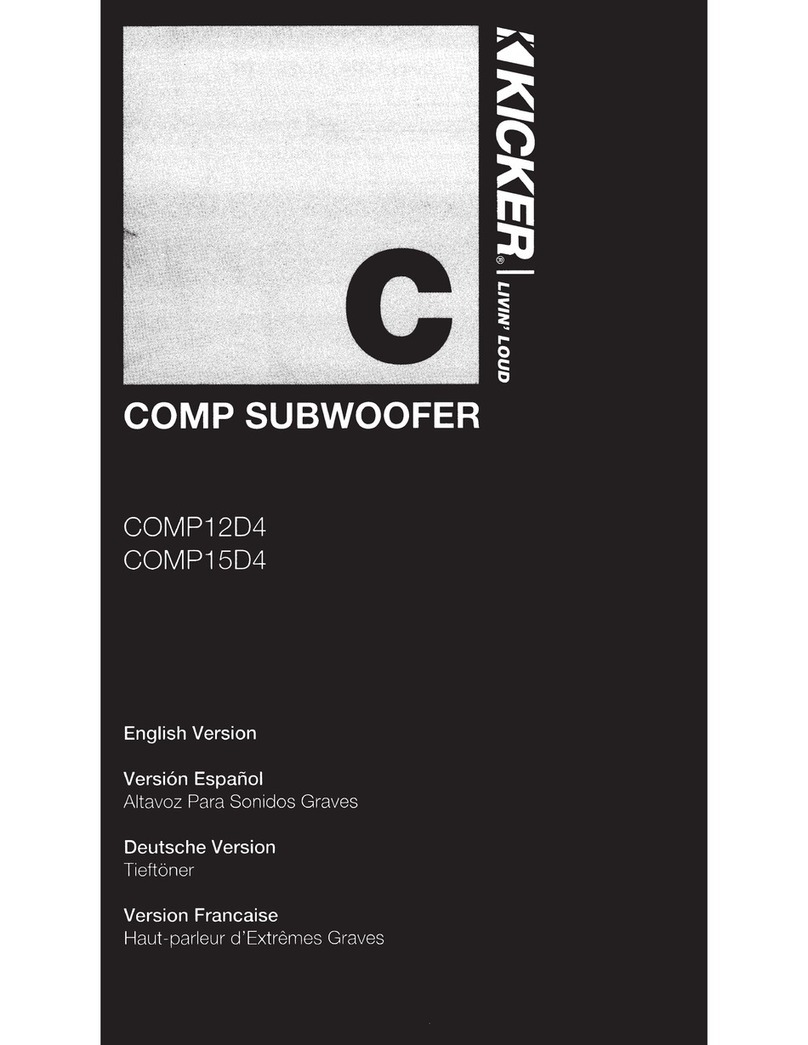 Kicker Comp12D4 User manual