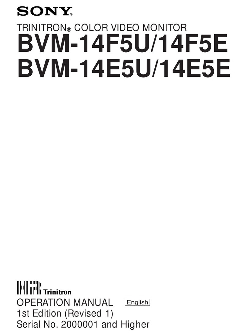Sony TRINITRON BVM-14F5U User manual
