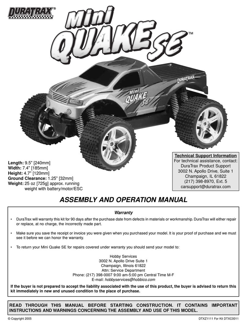 Duratrax Mini Quake SE Installation and operating instructions