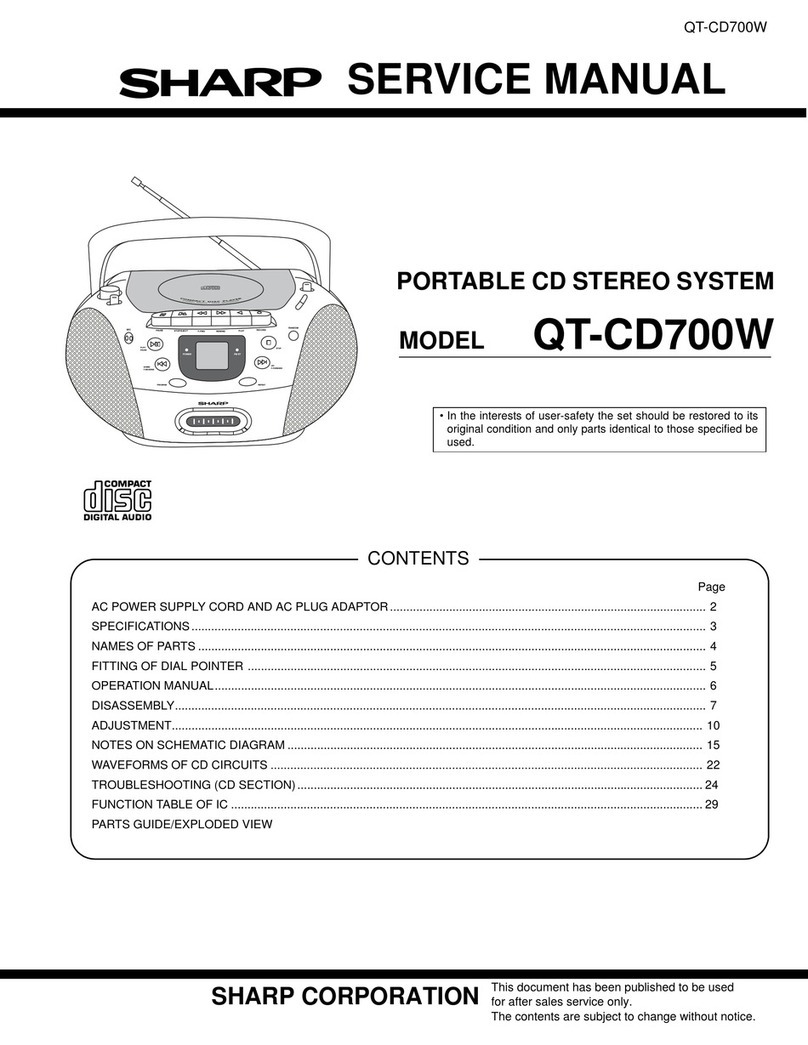 Sharp QT-CD700W User manual