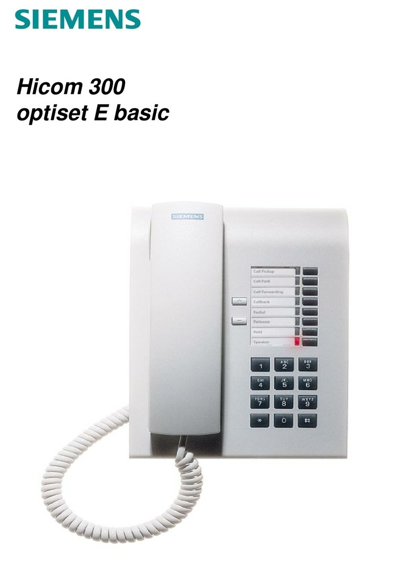 Siemens Hicom 300 optiset E Standard User manual