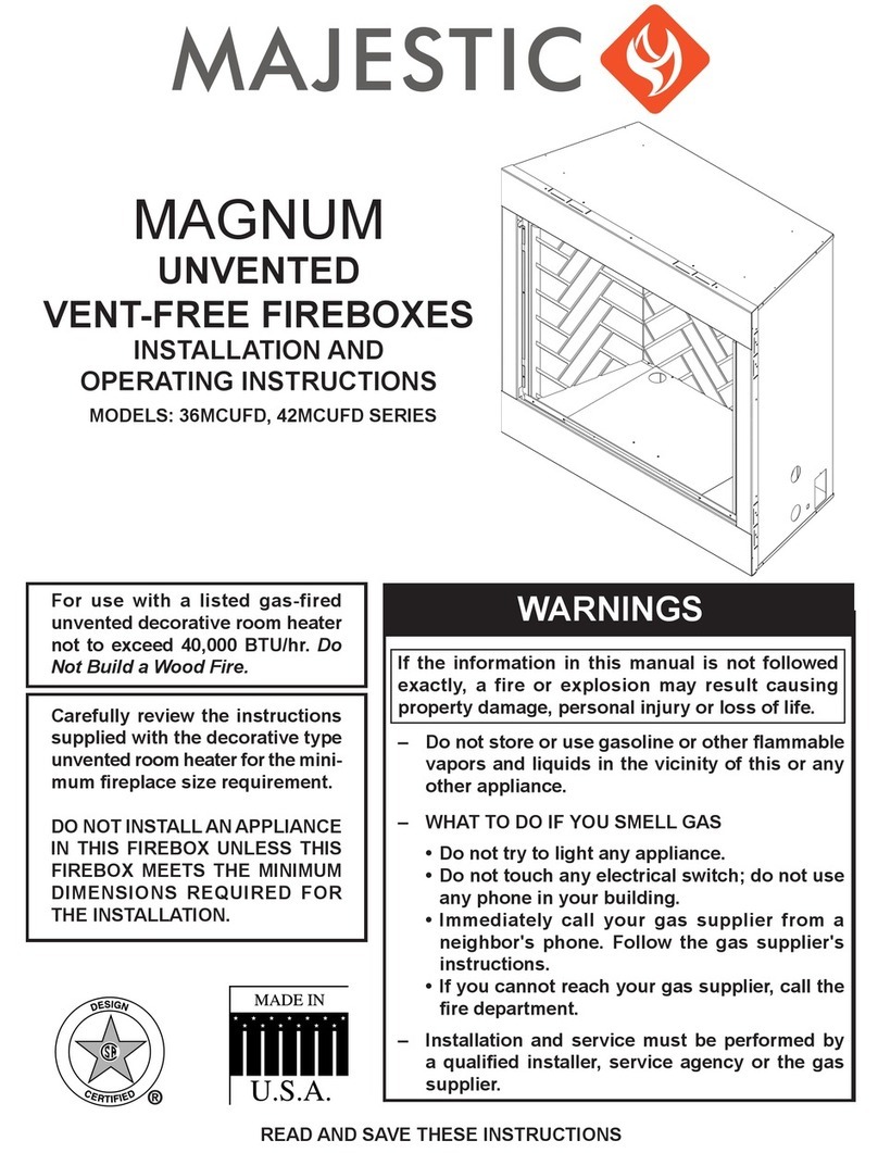 Majestic 36MCUFD SERIES Installation and operating instructions Majestic 36MCUFD SERIES Installation and operating instructions