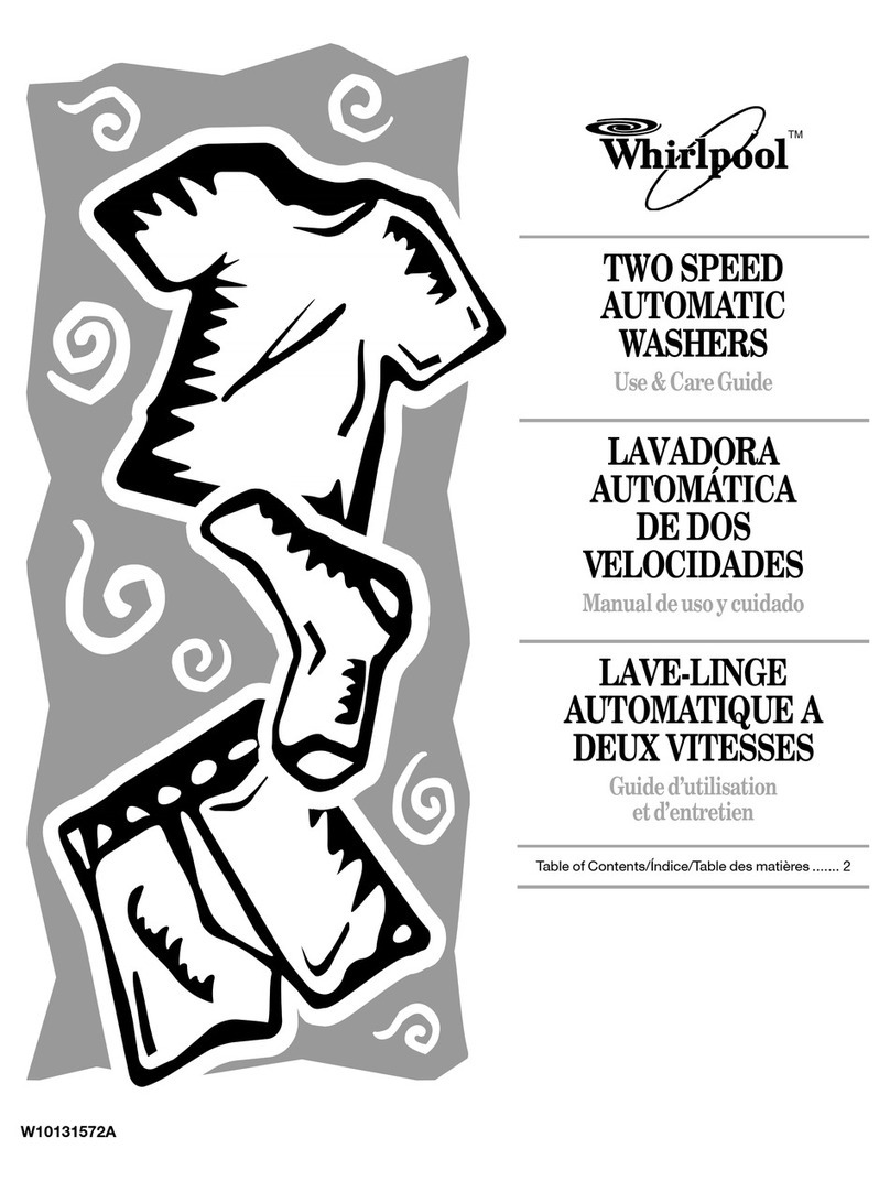 Whirlpool TWO SPEED AUTOMATIC WASHERS Use and care guide