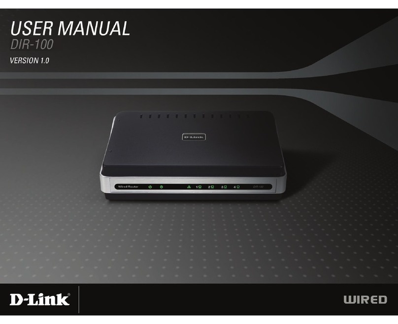 D-Link Ethernet Broadband Router DIR-100 User manual