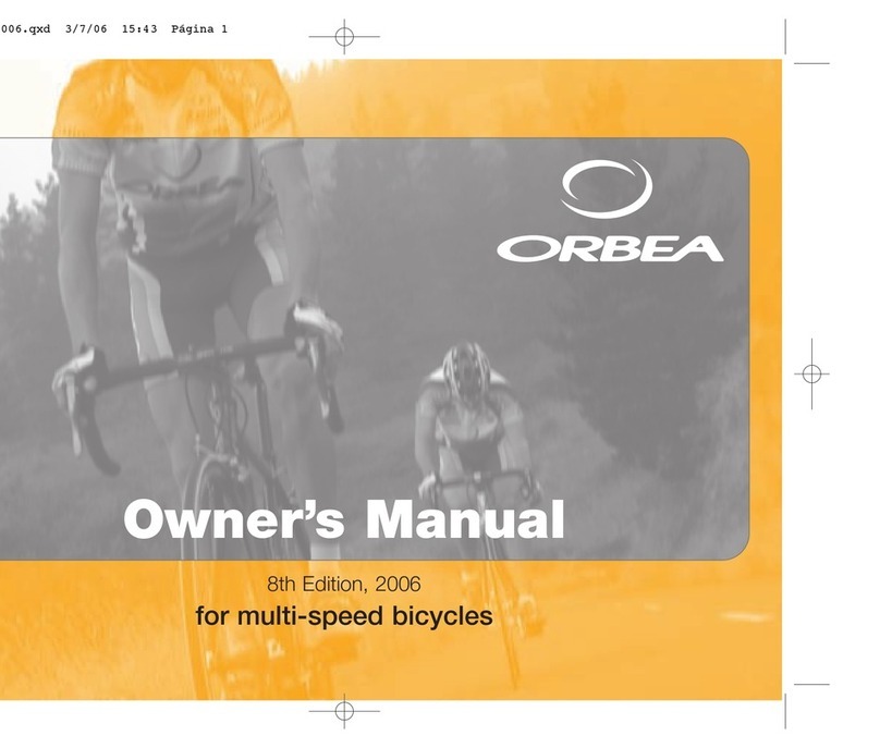 Orbea Multi-speed bicycle User manual