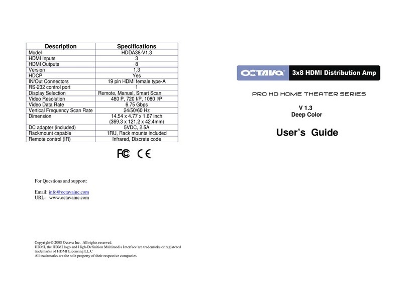 Octava HDDA38-V1.3 User manual