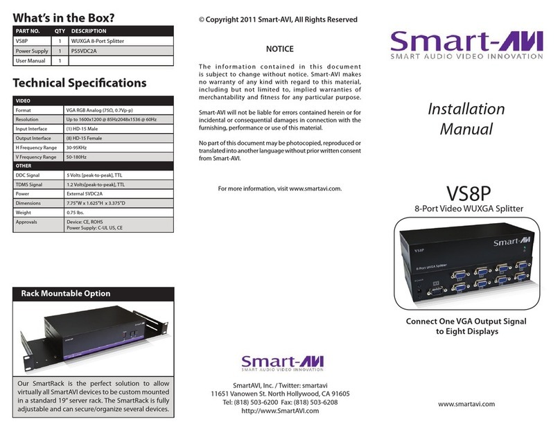 SMART-AVI VS8P installation manual