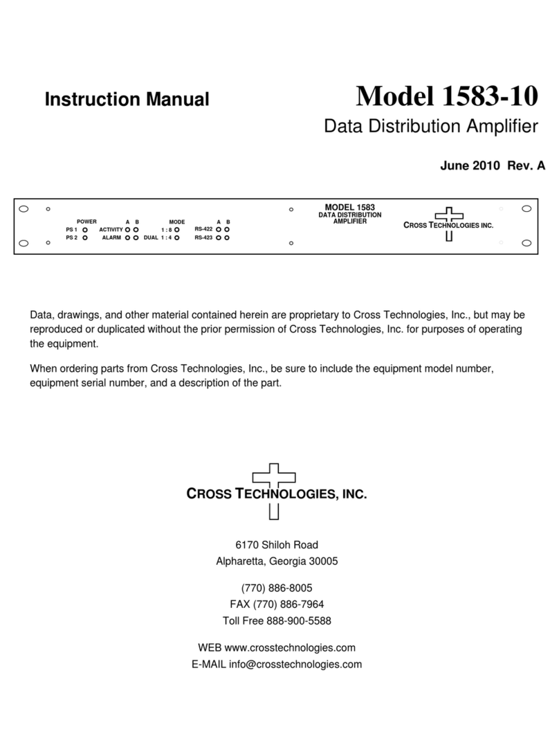 Cross Technologies 1583-10 instruction manual