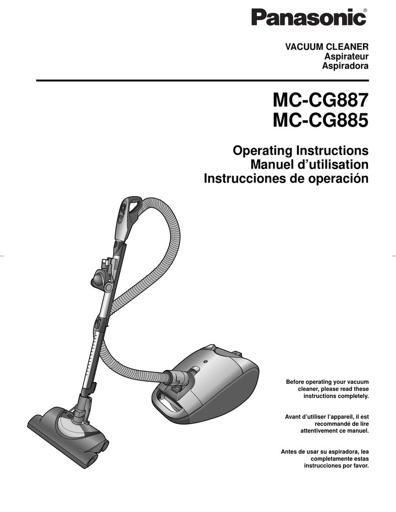 Panasonic MCCG887 - CANISTER VACUUM - MULTI LANGUAGE User manual