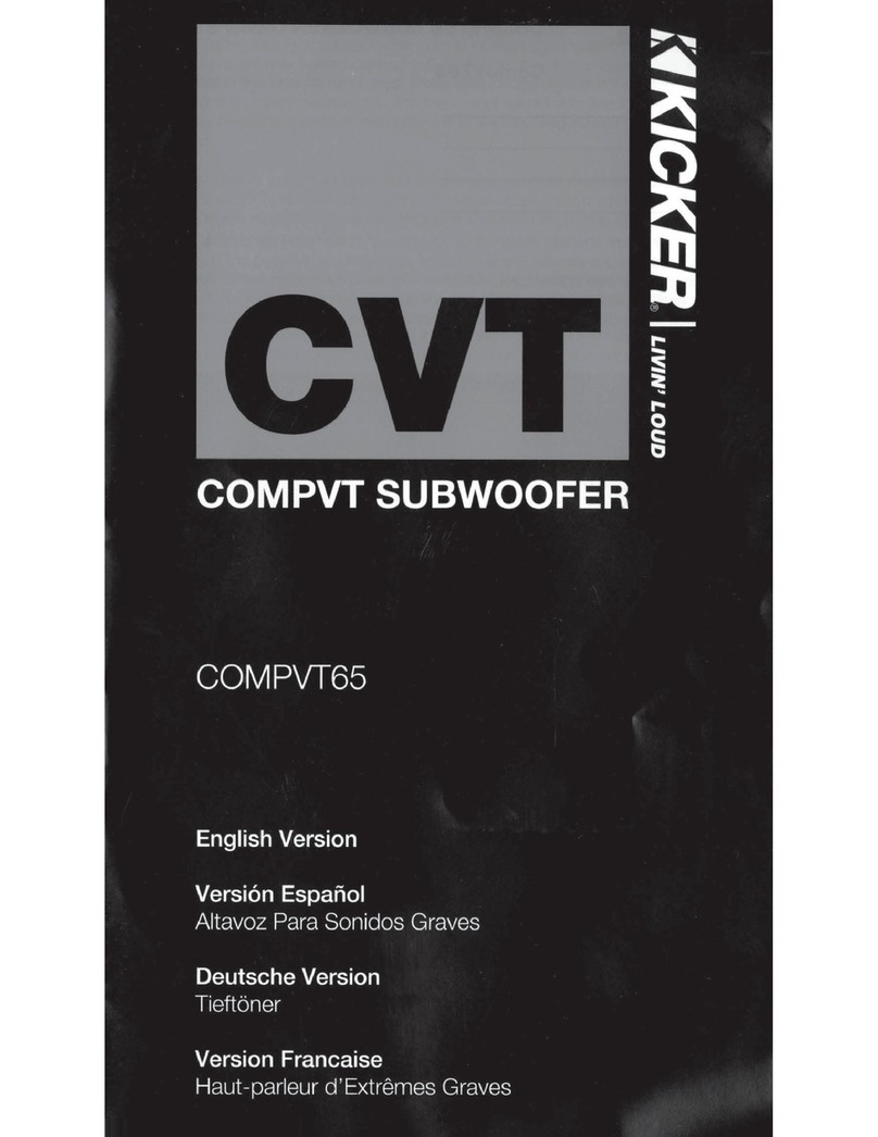 Kicker COMPVT65 User manual