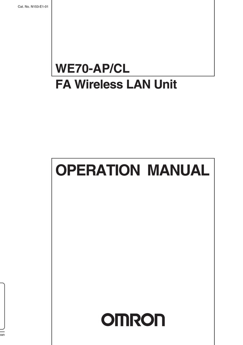 Omron WE70-AP Operation manual