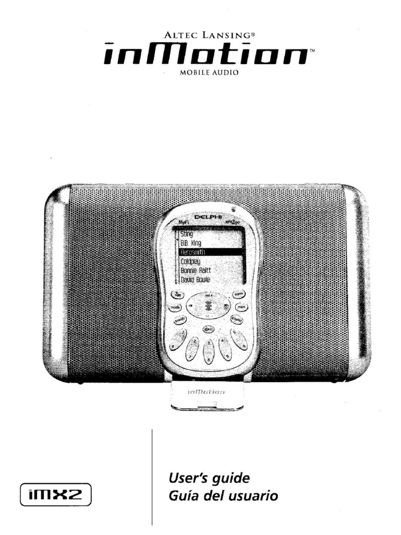 Altec Lansing INMOTION MAX User manual
