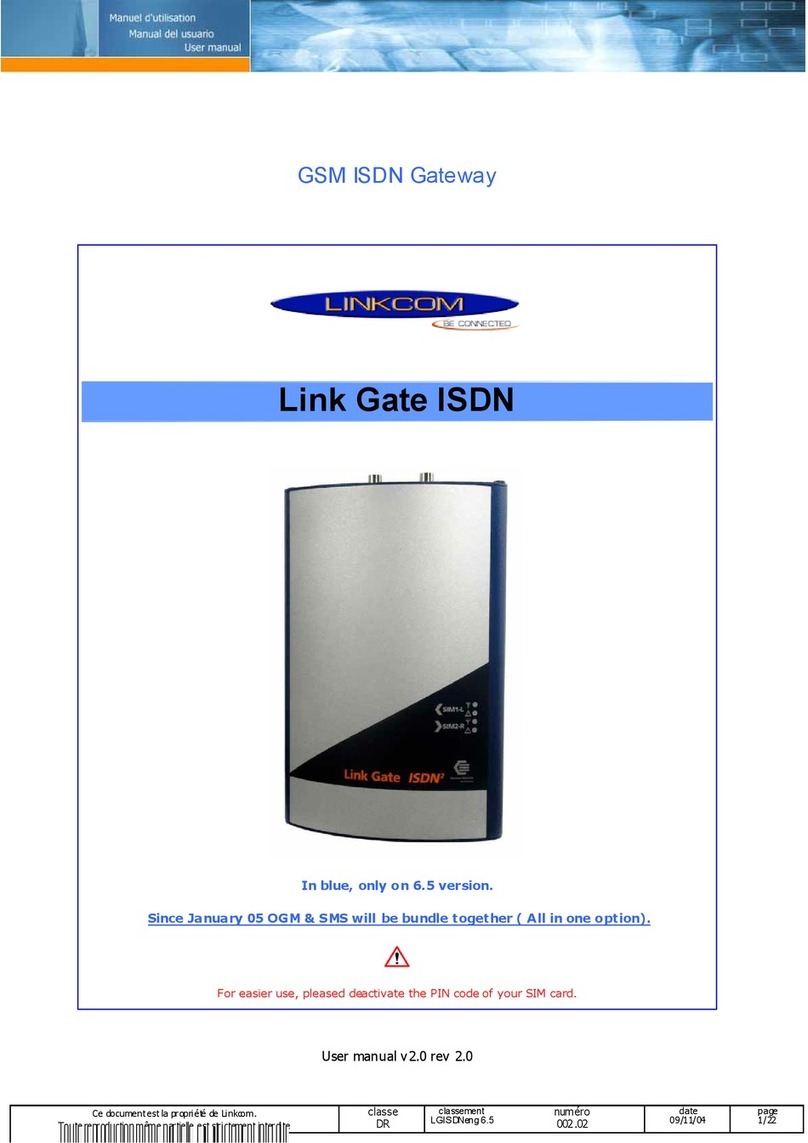 Linkcom Link Gate GSM ISDN User manual