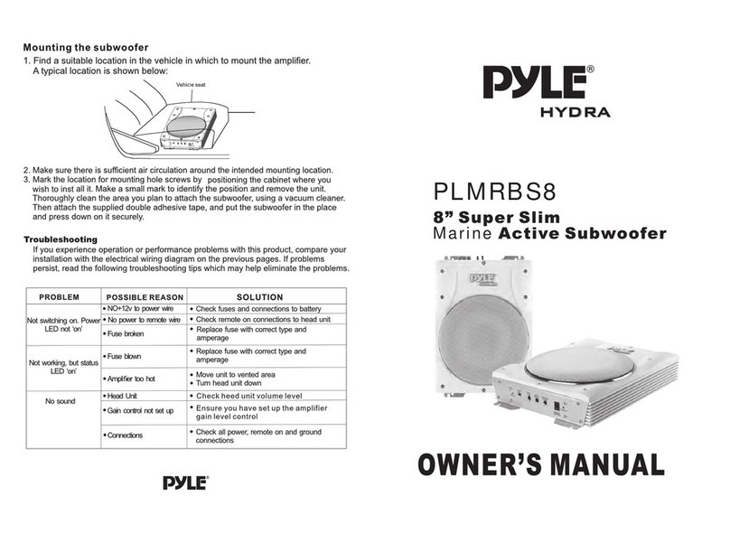 pyle Hydra PLMRBS8 owner's manual