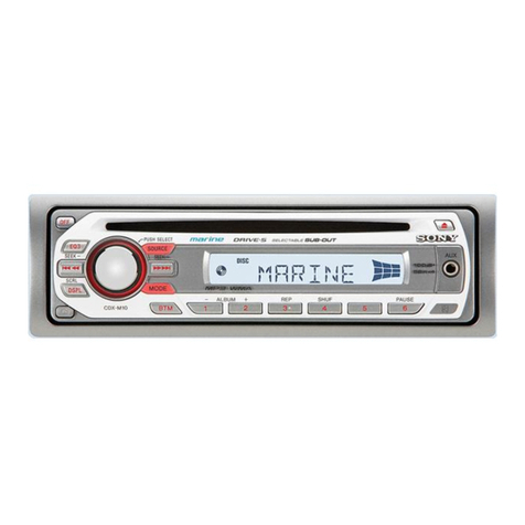 Sony CDXM10 - Marine CD Receiver Slot operating instructions Sony CDXM10 - Marine CD Receiver Slot operating instructions