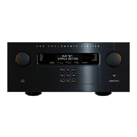 B&K AVR 707 User manual