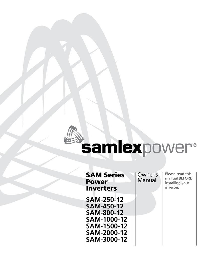 SamplexPower SAM-250-12 owner's manual