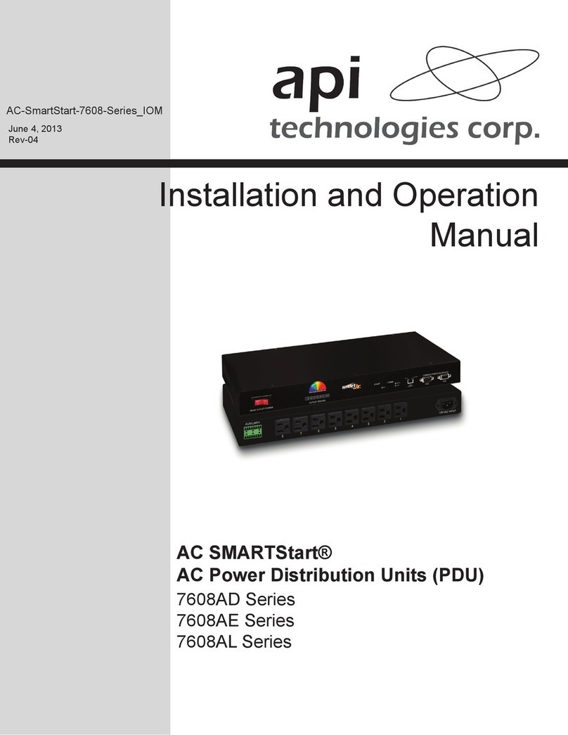 api technologies corp. 7608AD Series User manual