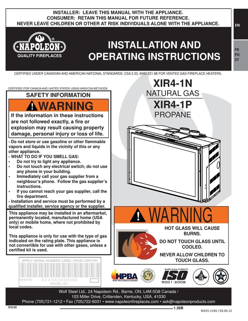 Napoleon XIR4-1N User manual