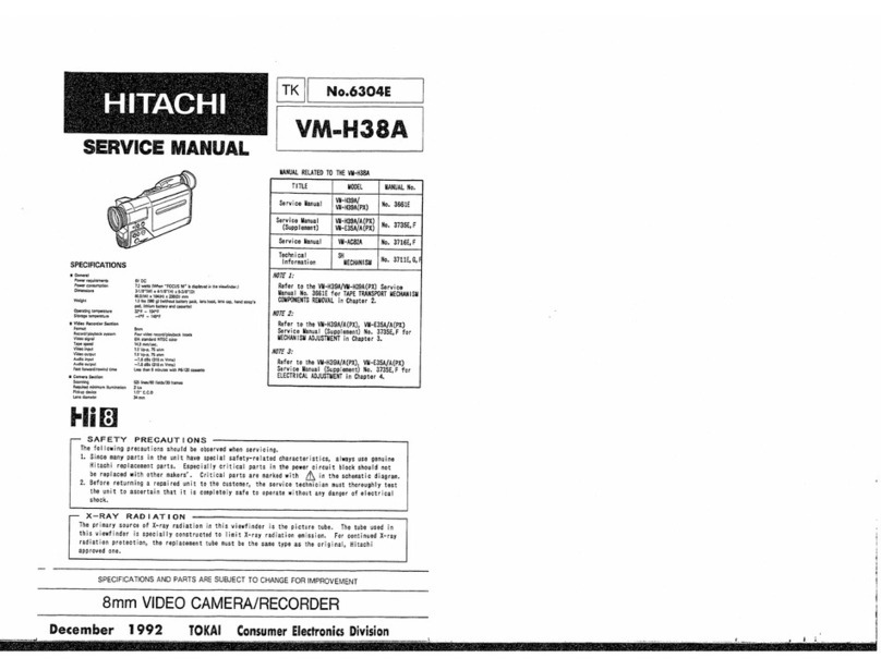 Hitachi VMH-38A - Camcorder User manual