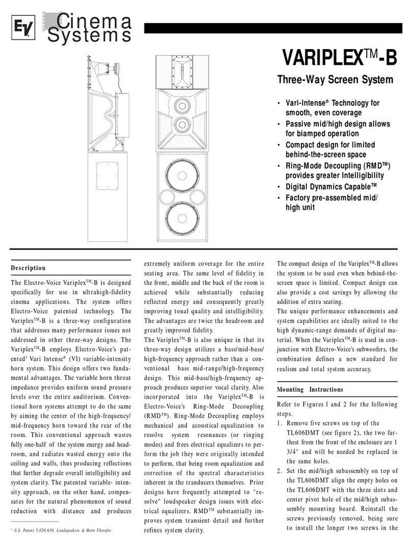 Electro-Voice VARIPLEX-B quick start guide