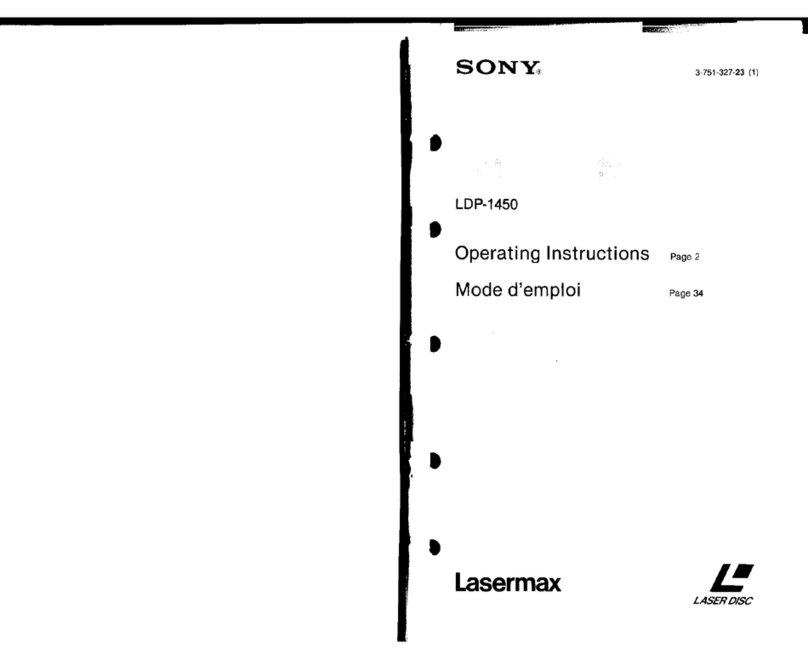 Sony Lasermax LDP-1450 User manual