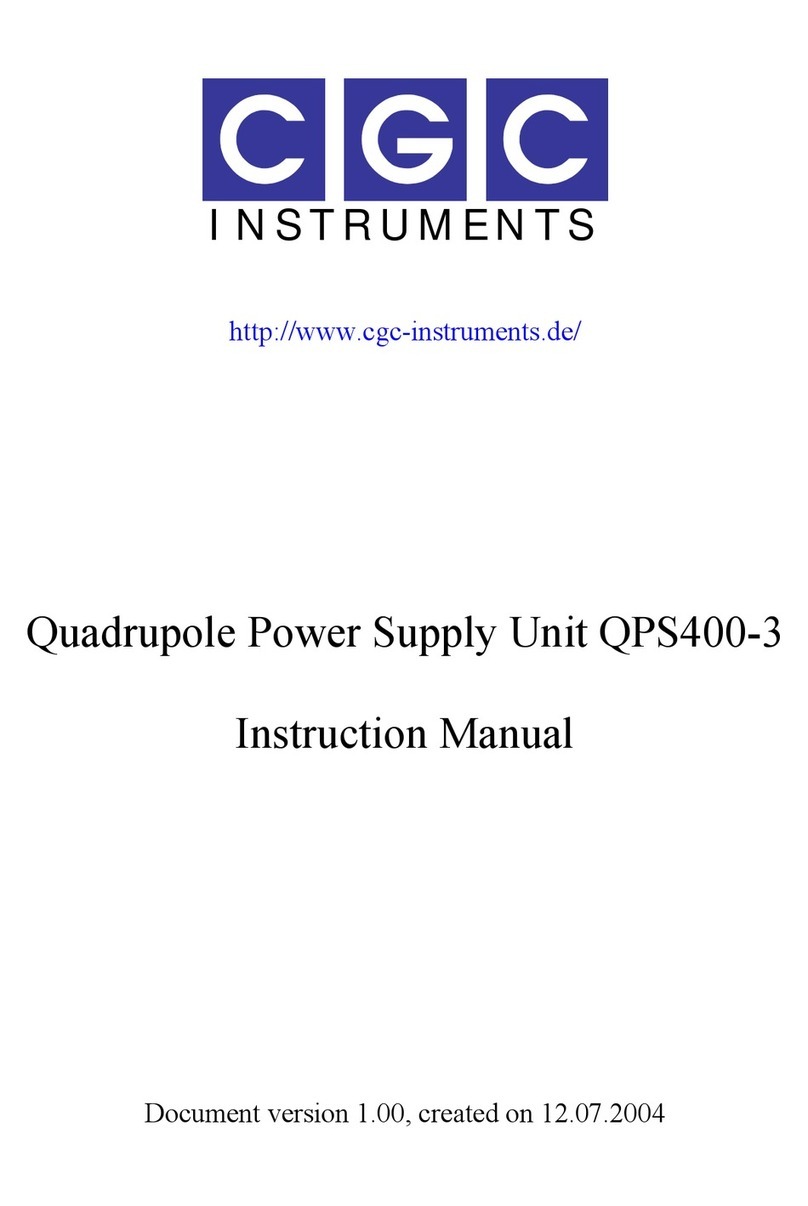 CGS Instruments QPS400-3 instruction manual