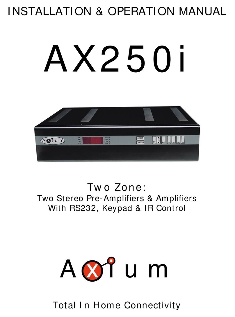 Axium AX250i Installation & operation manual