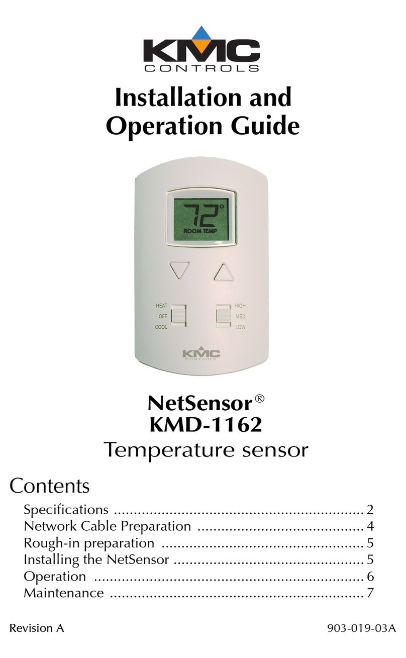 KMC Controls NetSensor KMD-1162 Operating instructions