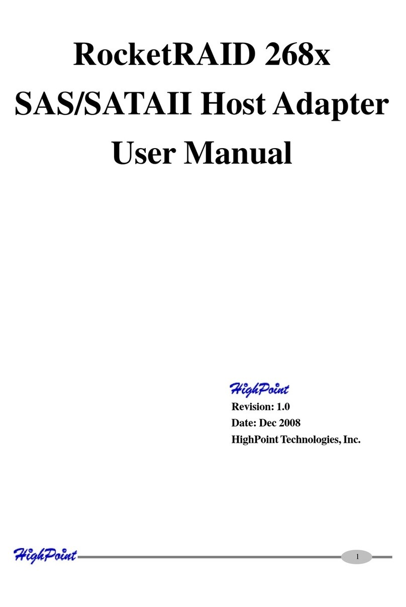 HighPoint RocketRAID 268x user manual